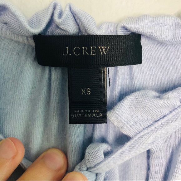 J. Crew Periwinkle Tie Ruffle Blouse | Size XS - Picture 3 of 5